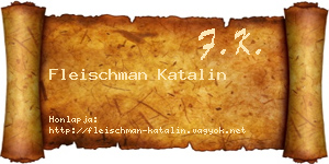 Fleischman Katalin névjegykártya